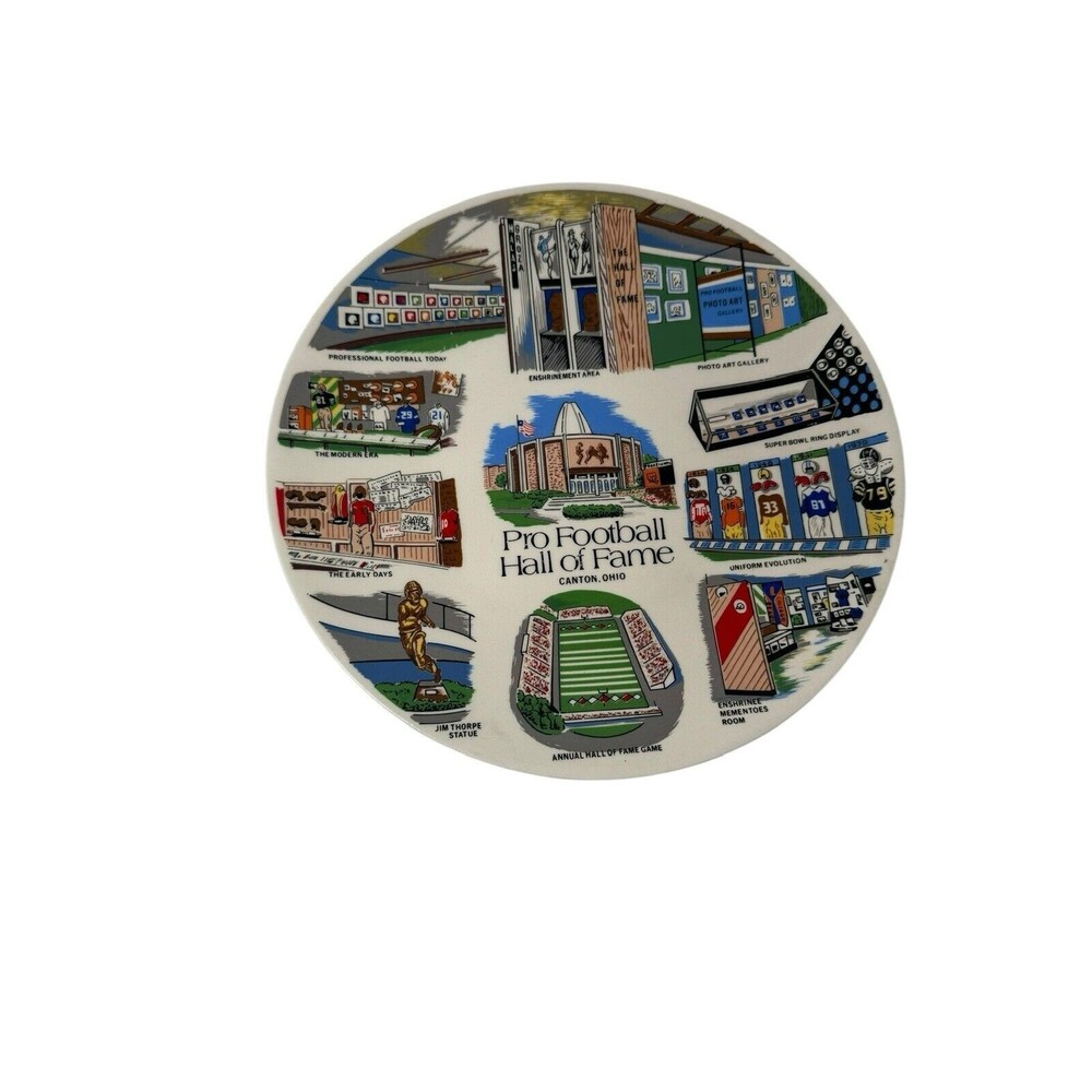 Pro Football Hall of Fame Canton, Ohio 9 1/4 Inch Collector's Plate-Original Tag